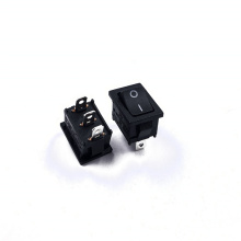 3 Pin rocker Switch 2Way Square Black Shell Small Current ON OFF Mini Momentary Pushbutton Switches JS-606B-Q-BB-3H